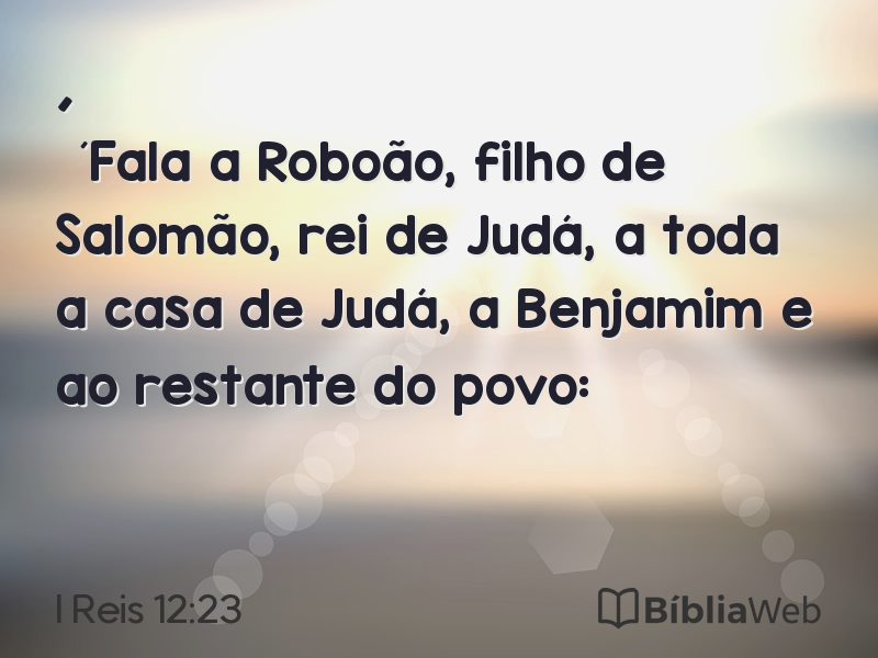I Reis 12:23 em imagem para compartilhar