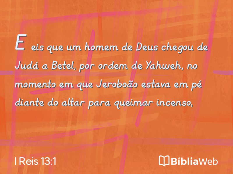I Reis 13:1 em imagem para compartilhar