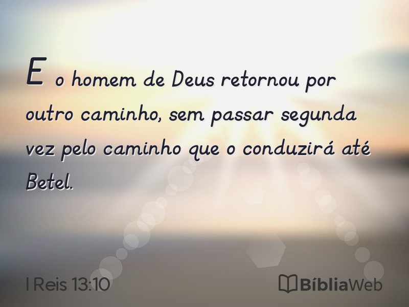I Reis 13:10 em imagem para compartilhar
