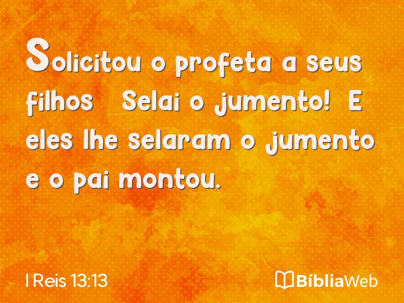I Reis 13:13 em imagem para compartilhar