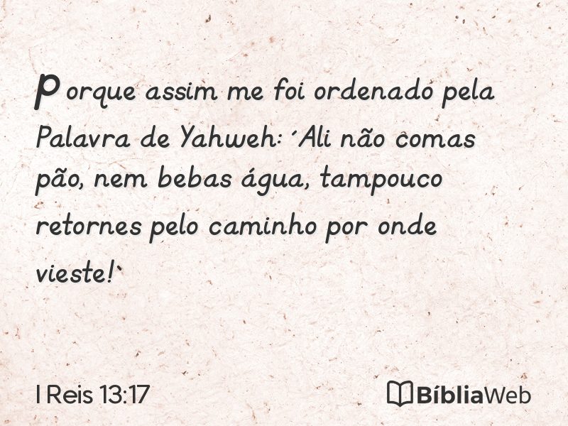 I Reis 13:17 em imagem para compartilhar