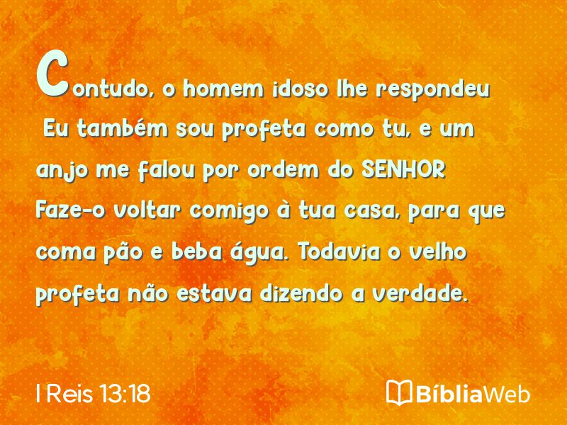 I Reis 13:18 em imagem para compartilhar