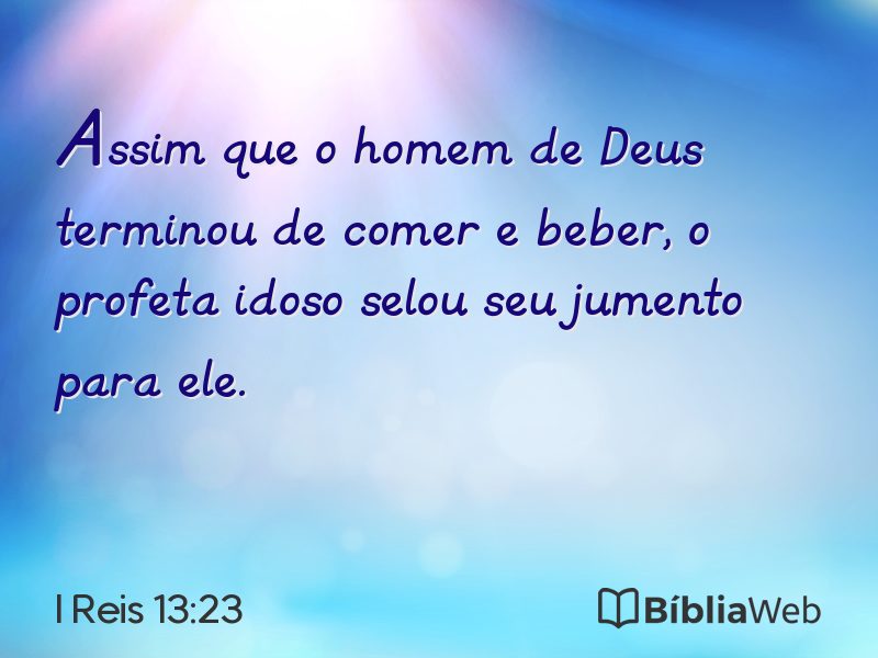 I Reis 13:23 em imagem para compartilhar