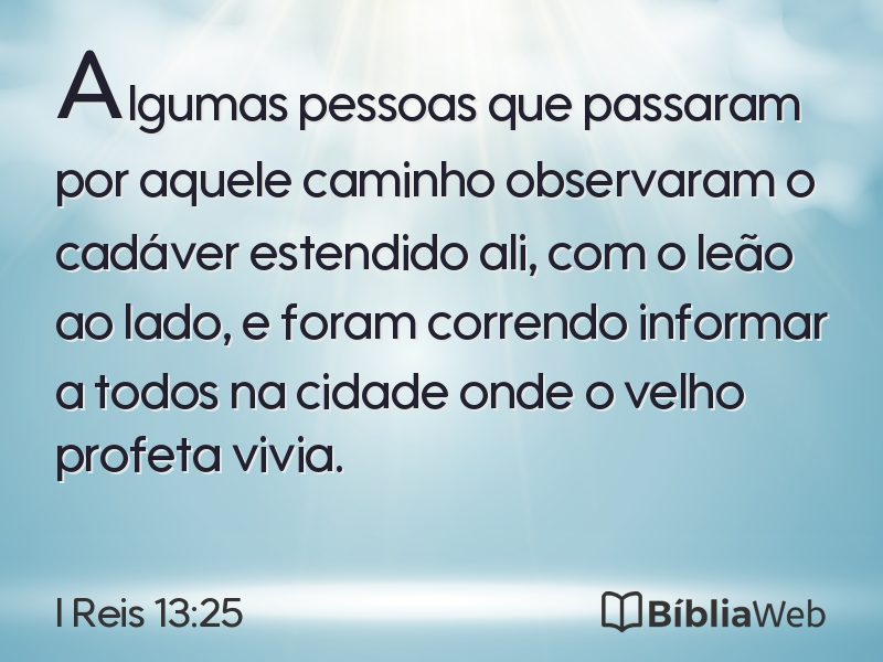 I Reis 13:25 em imagem para compartilhar