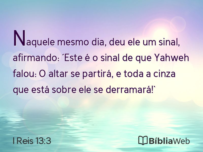 I Reis 13:3 em imagem para compartilhar
