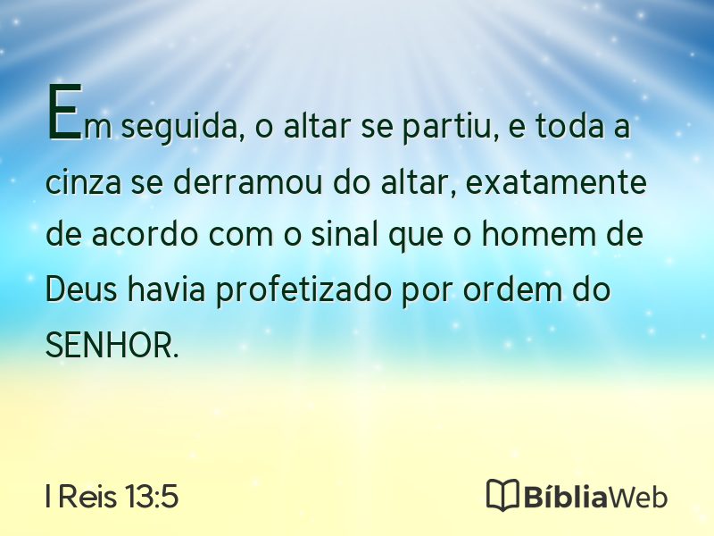 I Reis 13:5 em imagem para compartilhar