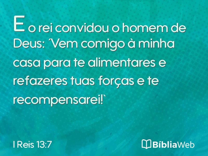 I Reis 13:7 em imagem para compartilhar
