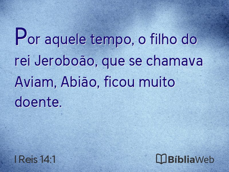 I Reis 14:1 em imagem para compartilhar