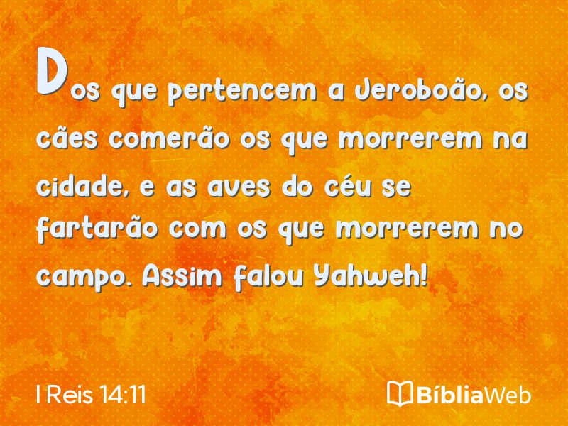 I Reis 14:11 em imagem para compartilhar