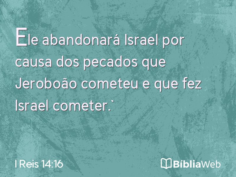 I Reis 14:16 em imagem para compartilhar