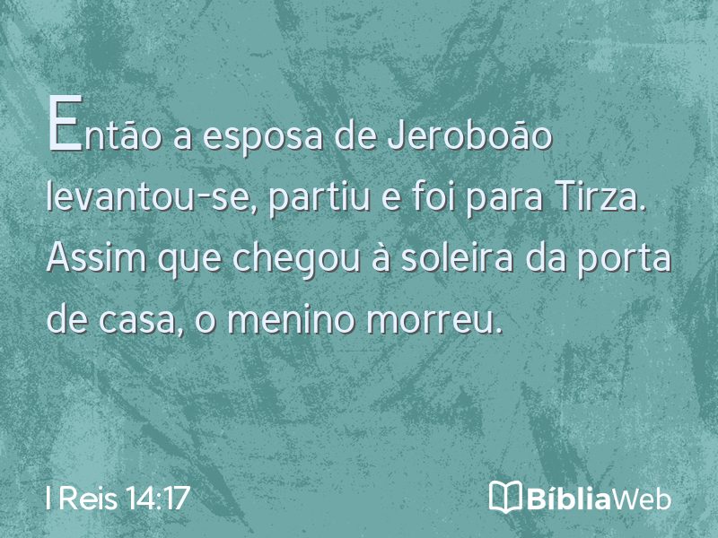 I Reis 14:17 em imagem para compartilhar