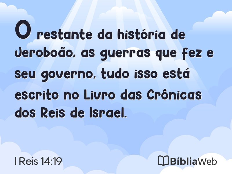 I Reis 14:19 em imagem para compartilhar