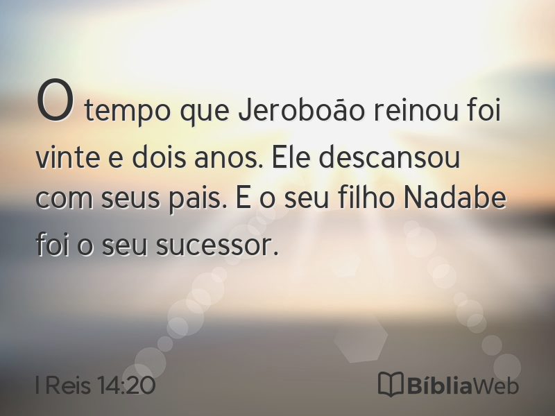 I Reis 14:20 em imagem para compartilhar