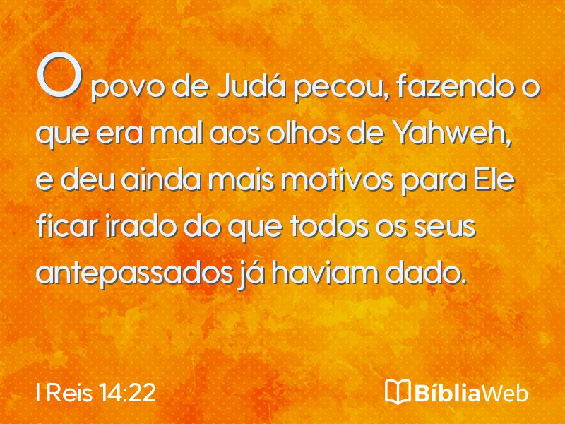 I Reis 14:22 em imagem para compartilhar