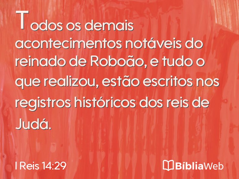 I Reis 14:29 em imagem para compartilhar