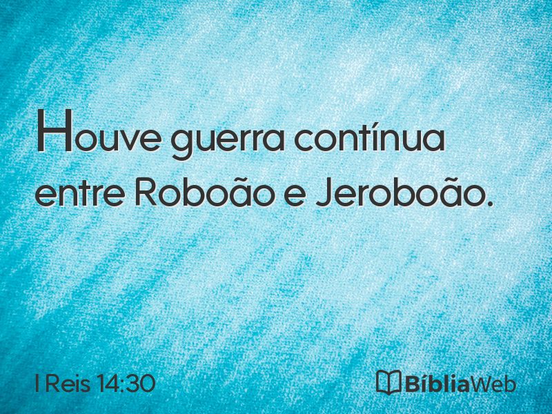 I Reis 14:30 em imagem para compartilhar