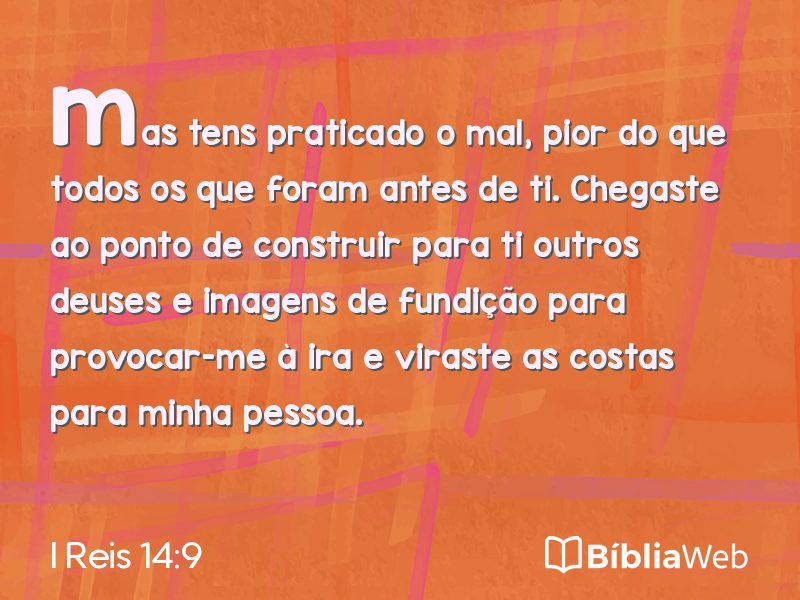 I Reis 14:9 em imagem para compartilhar