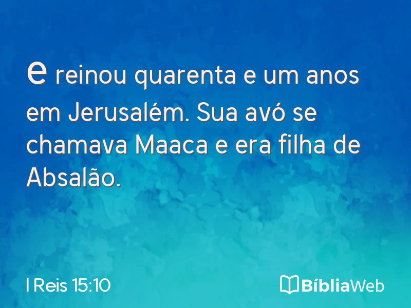 I Reis 15:10 em imagem para compartilhar