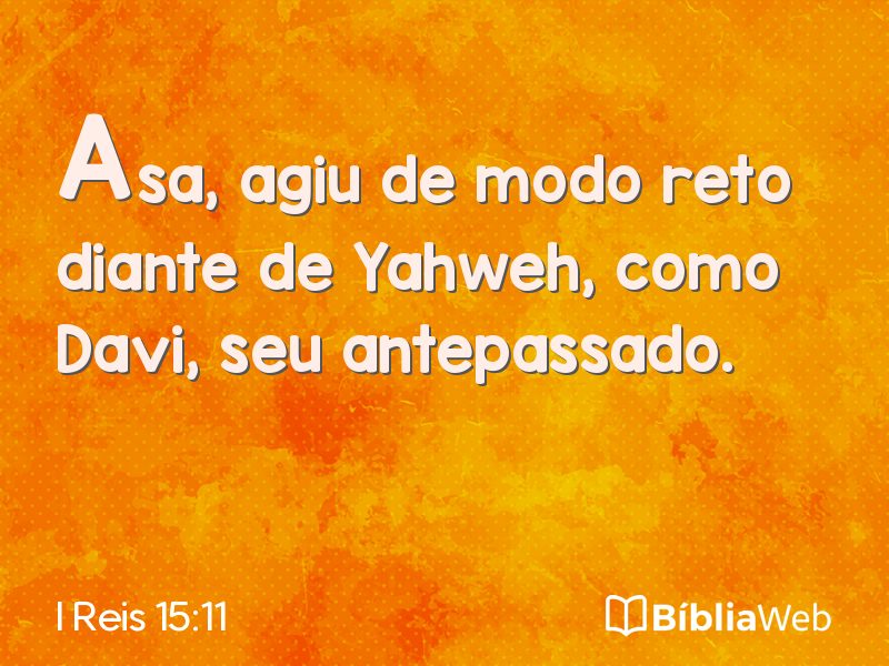 I Reis 15:11 em imagem para compartilhar