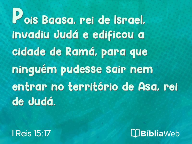 I Reis 15:17 em imagem para compartilhar