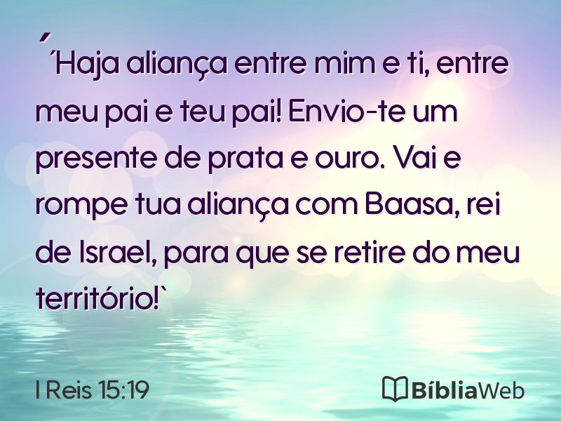 I Reis 15:19 em imagem para compartilhar