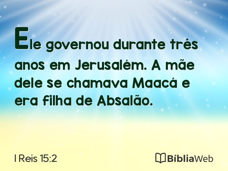 I Reis 15:2 em imagem para compartilhar