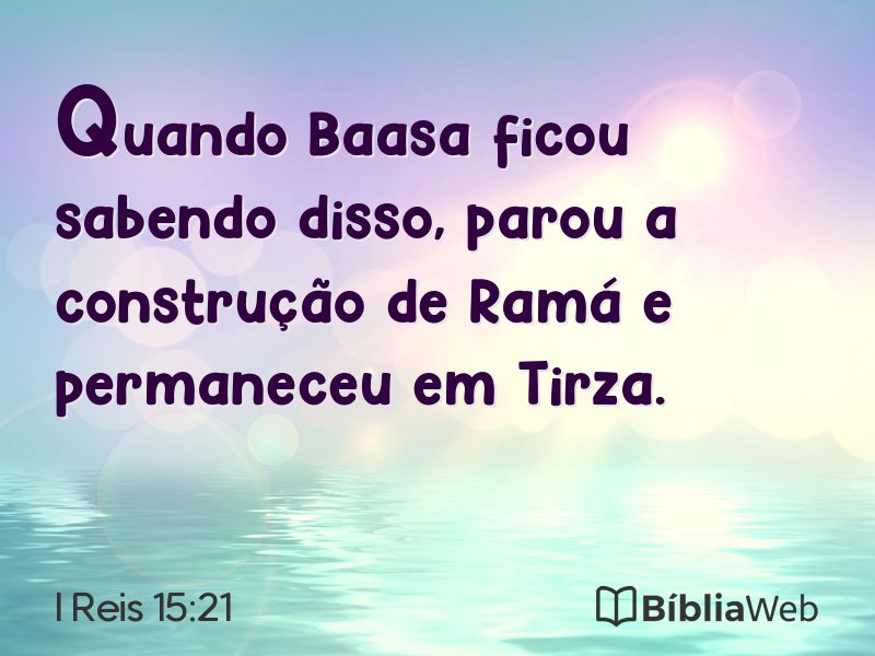 I Reis 15:21 em imagem para compartilhar