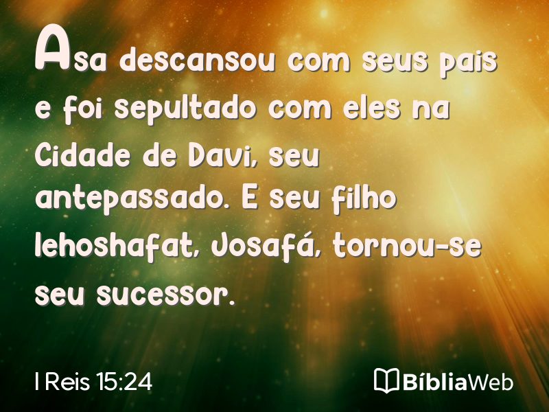 I Reis 15:24 em imagem para compartilhar