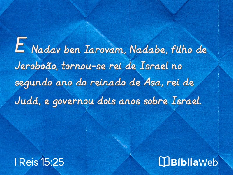 I Reis 15:25 em imagem para compartilhar