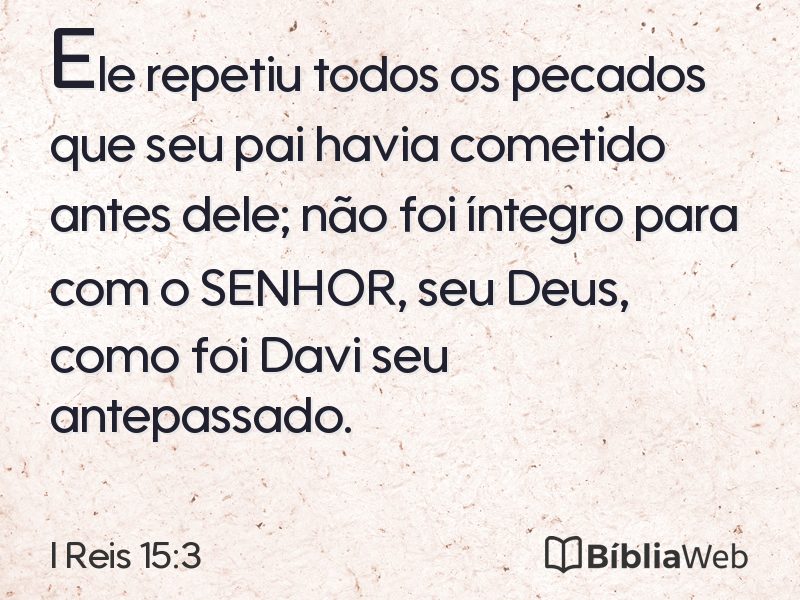 I Reis 15:3 em imagem para compartilhar