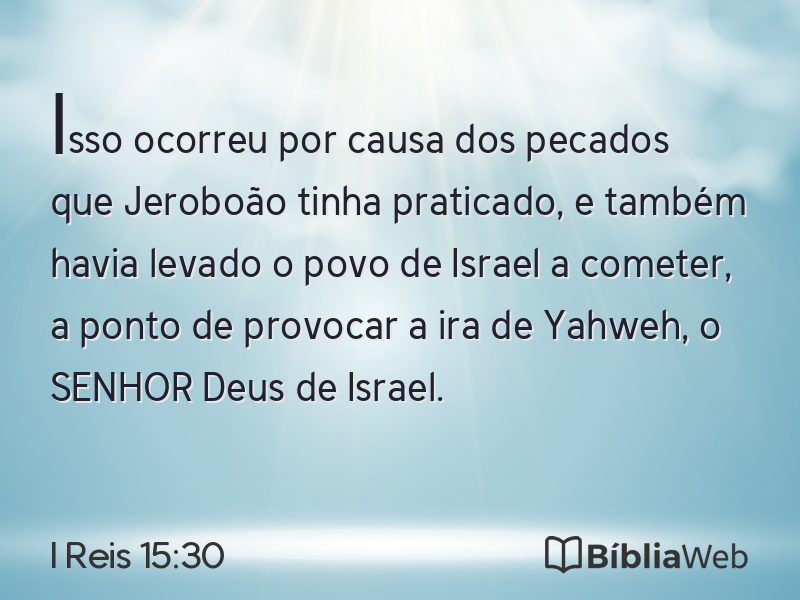 I Reis 15:30 em imagem para compartilhar