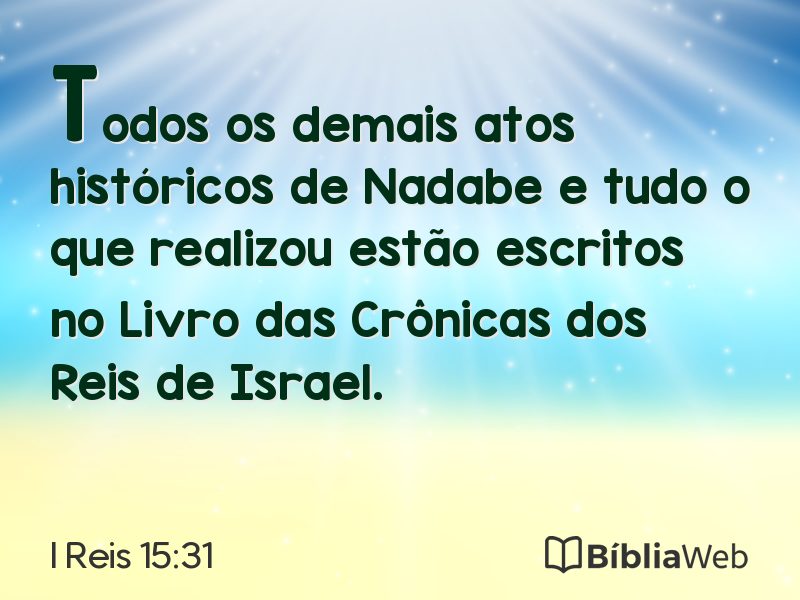 I Reis 15:31 em imagem para compartilhar