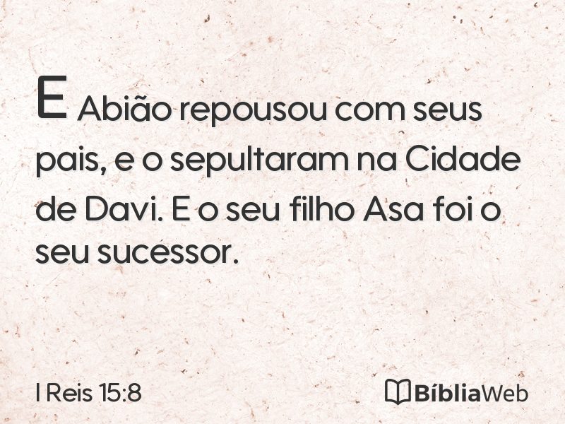 I Reis 15:8 em imagem para compartilhar