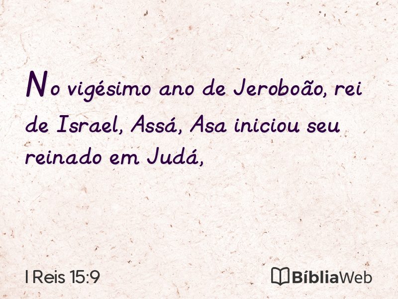 I Reis 15:9 em imagem para compartilhar