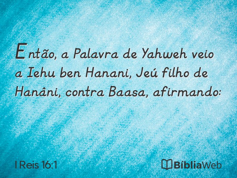 I Reis 16:1 em imagem para compartilhar