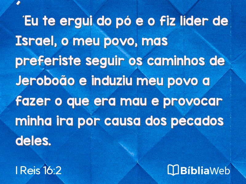 I Reis 16:2 em imagem para compartilhar