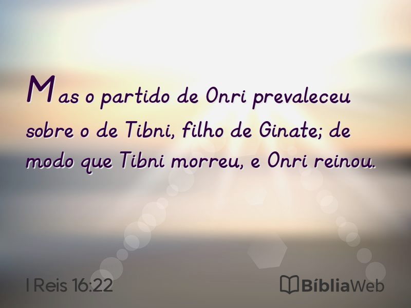 I Reis 16:22 em imagem para compartilhar