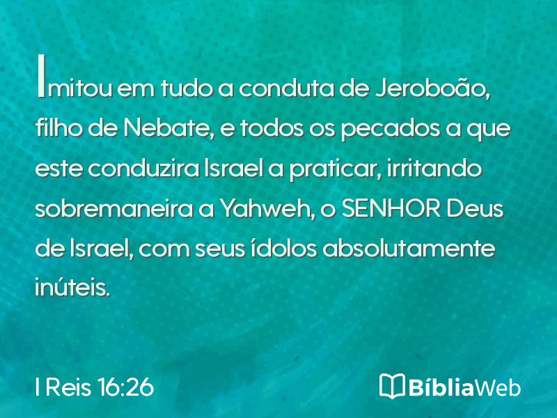 I Reis 16:26 em imagem para compartilhar