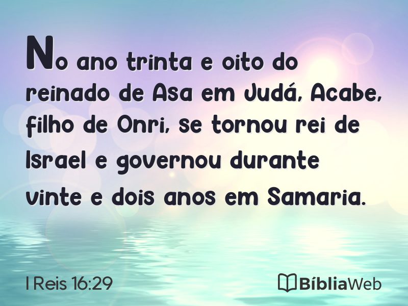 I Reis 16:29 em imagem para compartilhar