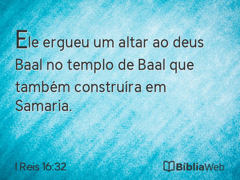 I Reis 16:32 em imagem para compartilhar