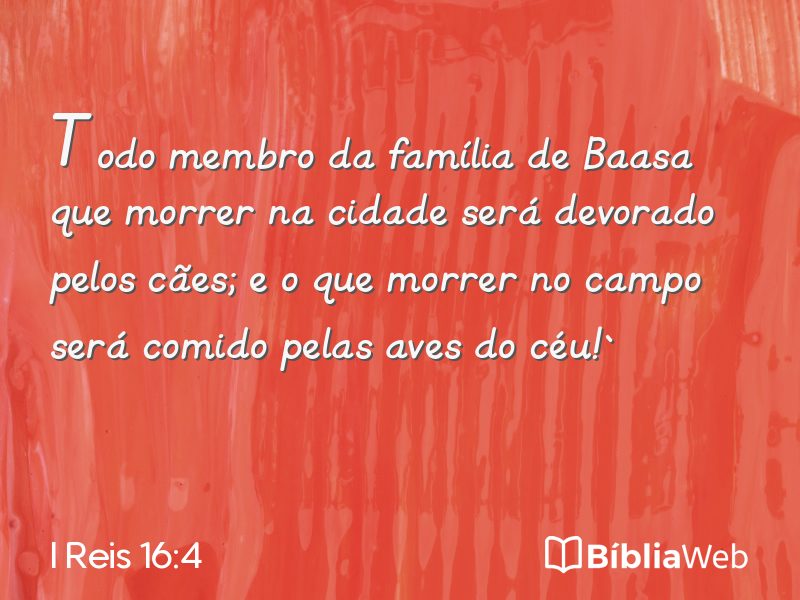 I Reis 16:4 em imagem para compartilhar