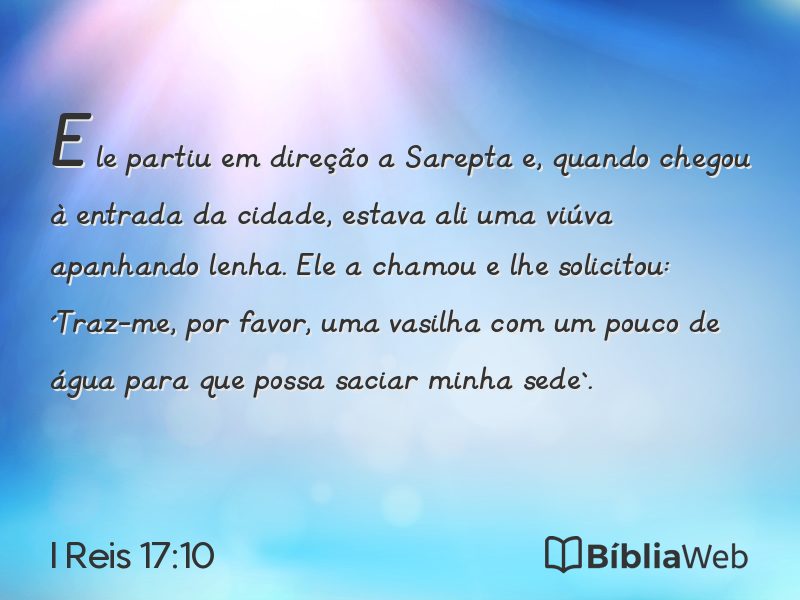 I Reis 17:10 em imagem para compartilhar