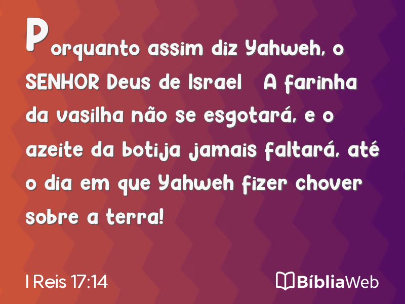 I Reis 17:14 em imagem para compartilhar