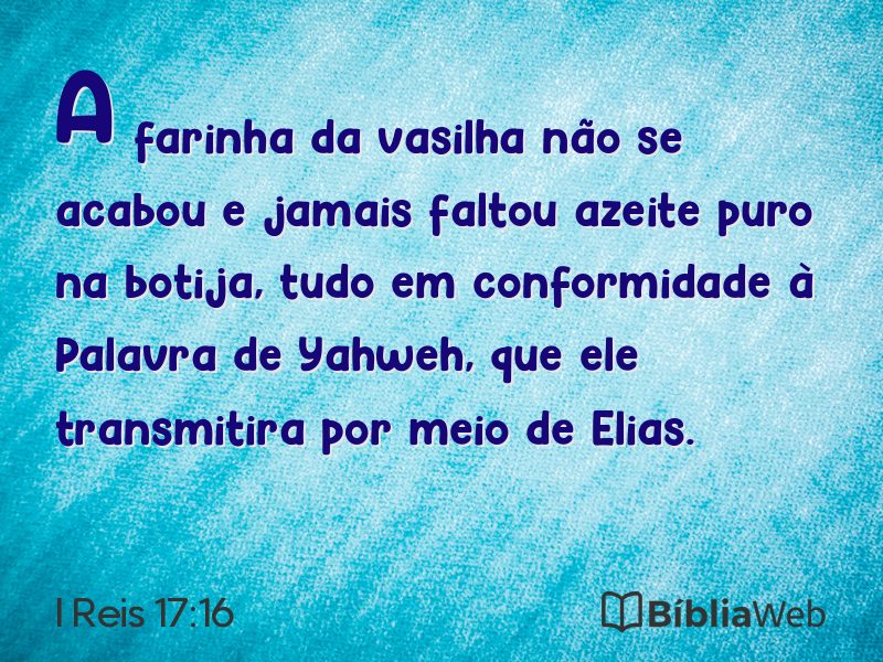 I Reis 17:16 em imagem para compartilhar