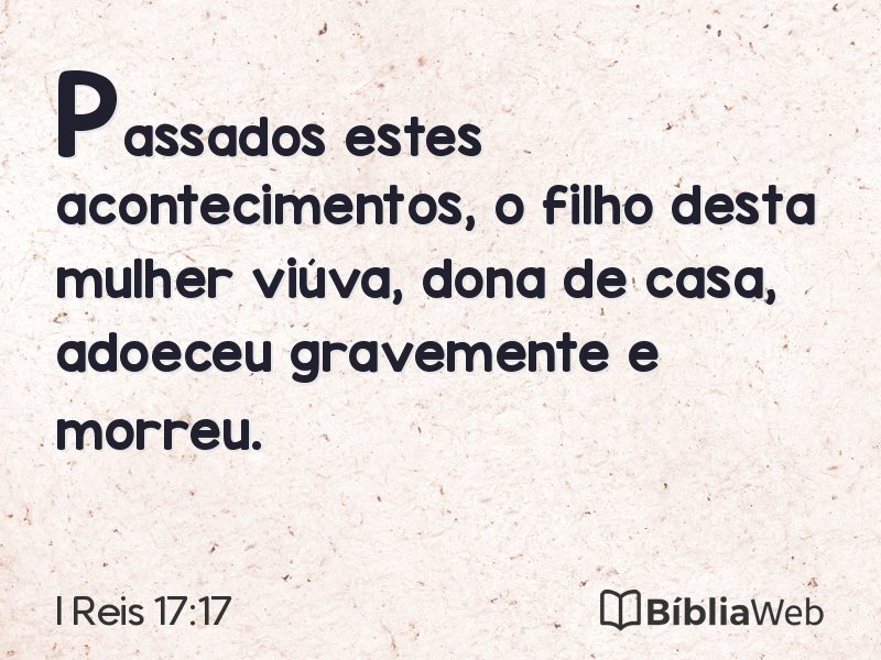 I Reis 17:17 em imagem para compartilhar