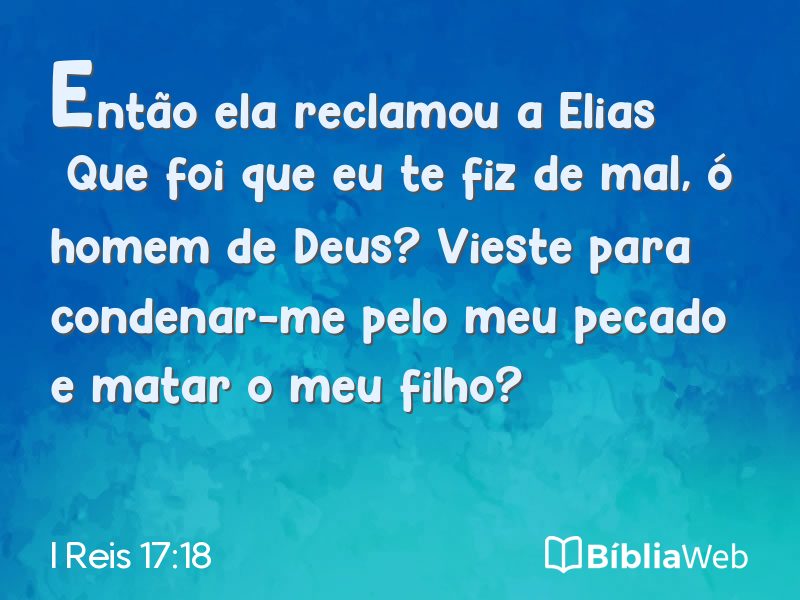 I Reis 17:18 em imagem para compartilhar