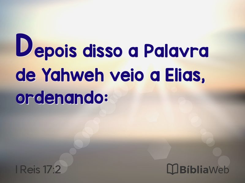 I Reis 17:2 em imagem para compartilhar