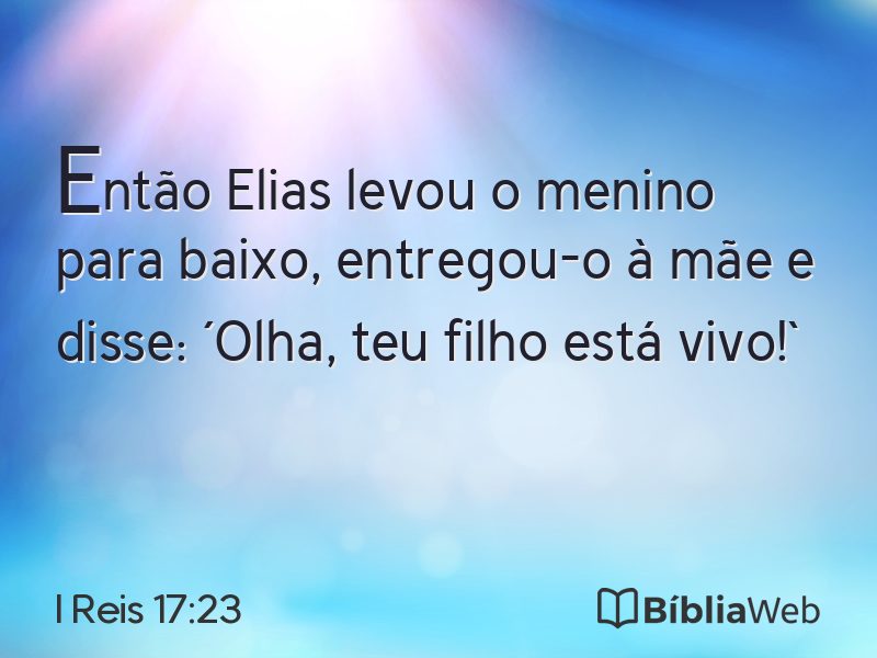 I Reis 17:23 em imagem para compartilhar