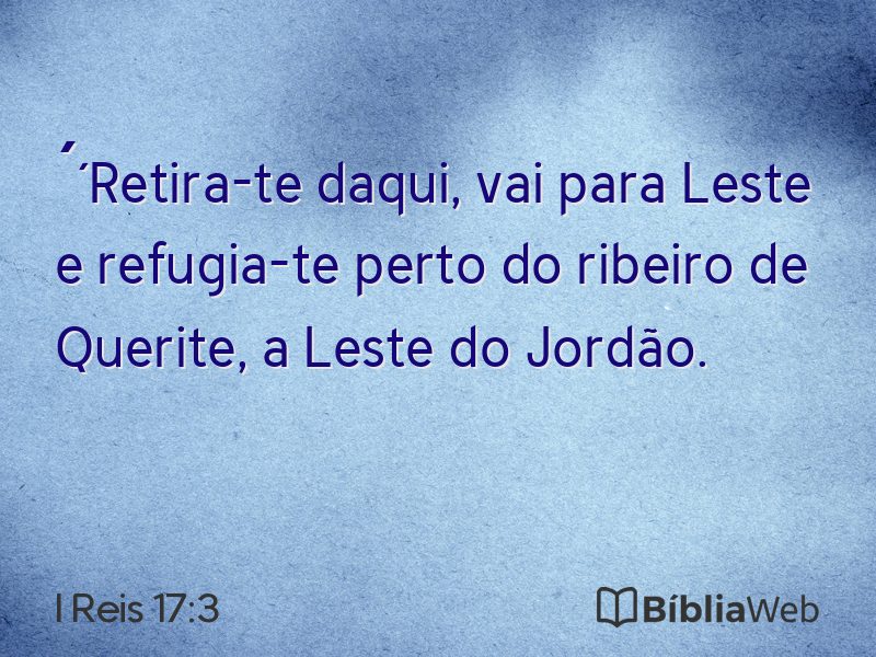 I Reis 17:3 em imagem para compartilhar