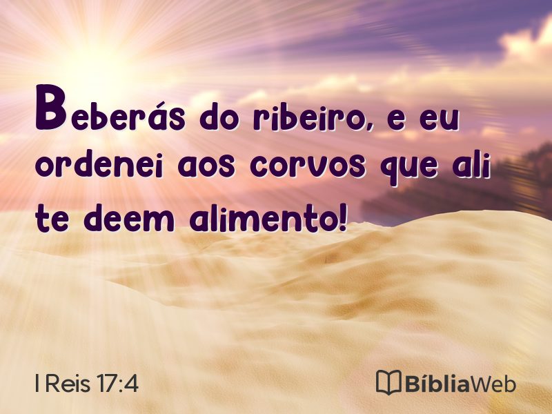 I Reis 17:4 em imagem para compartilhar